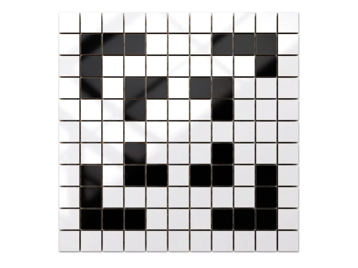 MOZAIKA CERAMICZNA Geometric® 22 CZARNA BIAŁA – dekoracyjne do wnętrz – Szklane Mozaiki