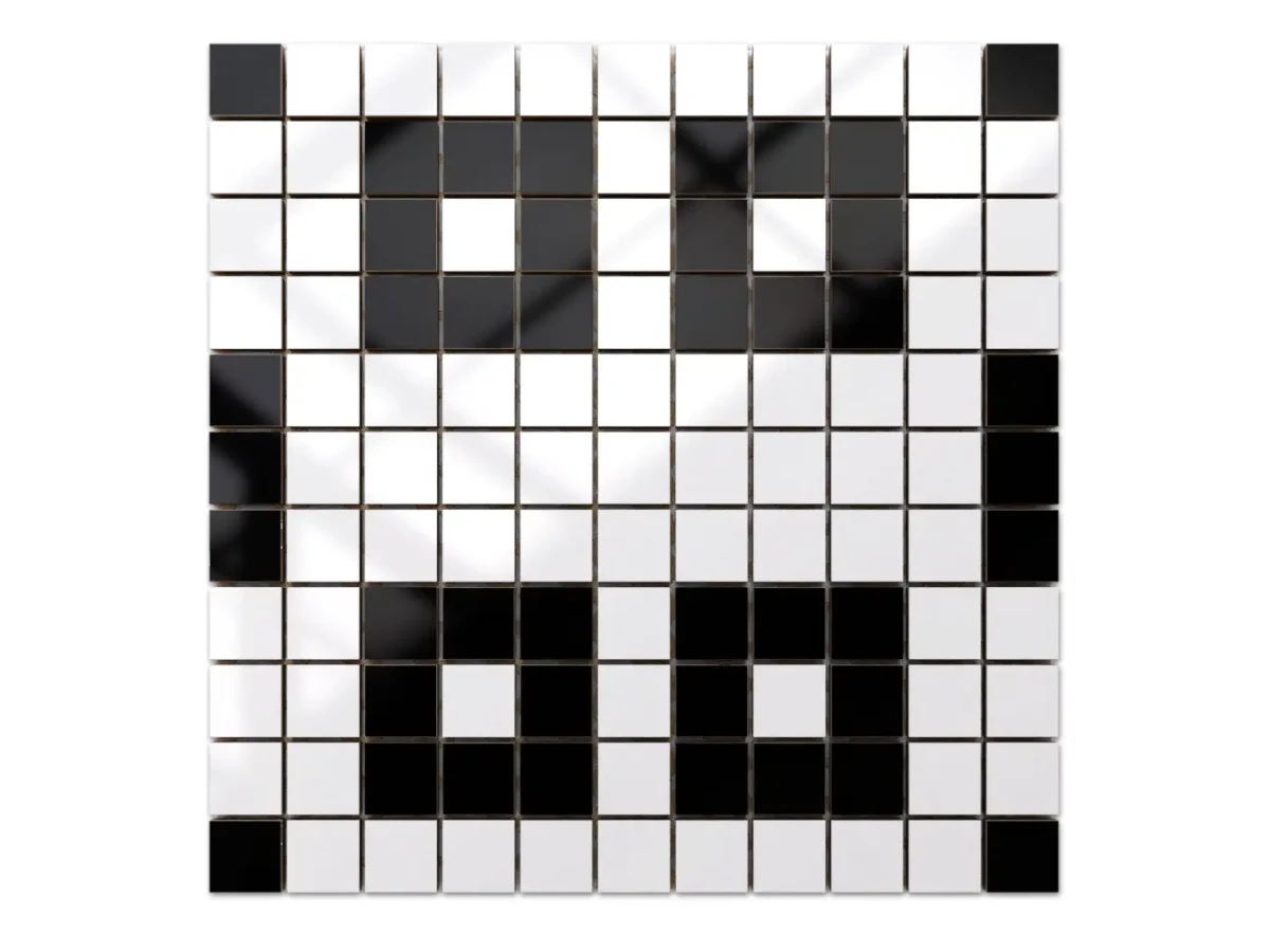 MOZAIKA CERAMICZNA Geometric® 23 CZARNA BIAŁA – dekoracyjne do wnętrz – Szklane Mozaiki