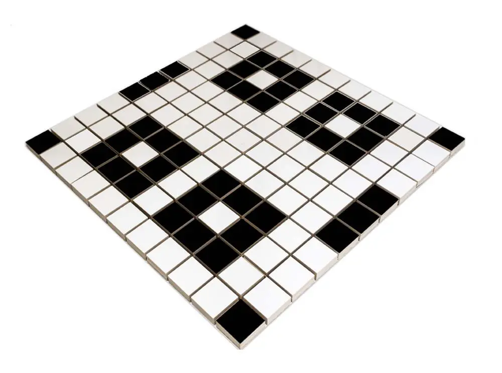 MOZAIKA CERAMICZNA Geometric® 23 CZARNA BIAŁA – dekoracyjne do wnętrz – Szklane Mozaiki