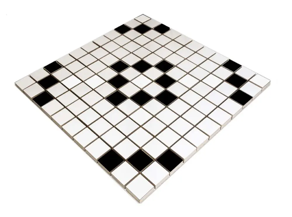 MOZAIKA CERAMICZNA Geometric® 24 CZARNA BIAŁA – dekoracyjne do wnętrz – Szklane Mozaiki