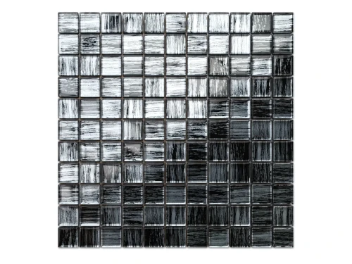 MOZAIKA SZKLANA SREBRNA  ALUMINIUM JEANS 30x30