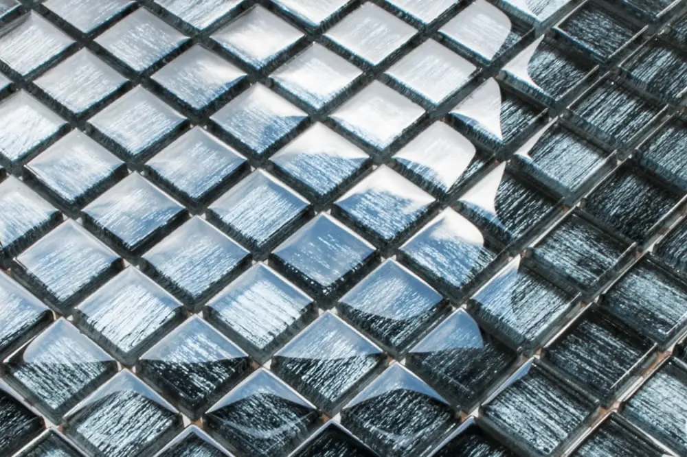 MOZAIKA SZKLANA SREBRNA  ALUMINIUM JEANS 30x30 – dekoracyjne do wnętrz – Szklane Mozaiki
