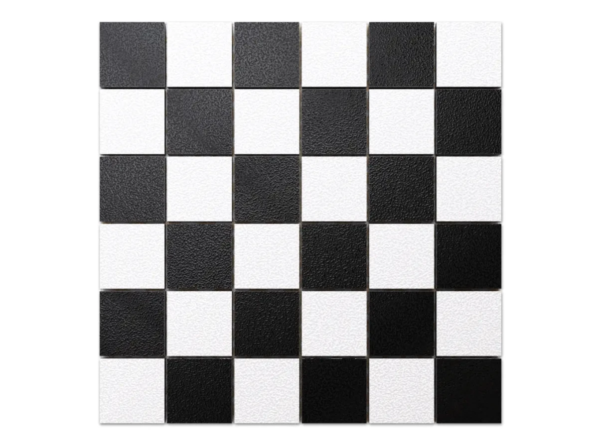 MOZAIKA GRESOWA ABISSO SZACHOWNICA kostka 4,8cm 30x30cm – dekoracyjne do wnętrz – Szklane Mozaiki