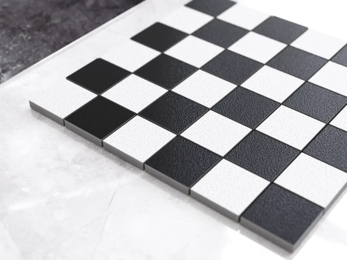 MOZAIKA GRESOWA ABISSO SZACHOWNICA kostka 4,8cm 30x30cm – dekoracyjne do wnętrz – Szklane Mozaiki