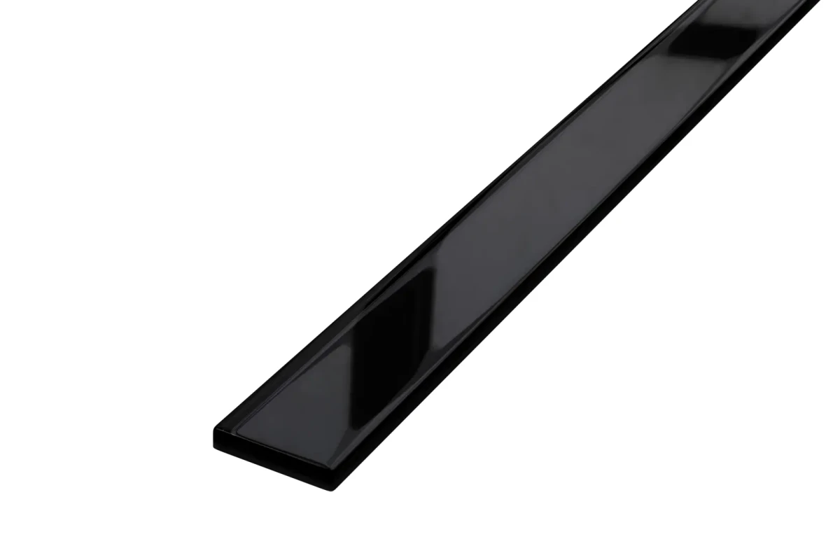 LISTWA SZKLANA CZARNA  4.5 X 59.8 cm – dekoracyjne do wnętrz – Szklane Mozaiki