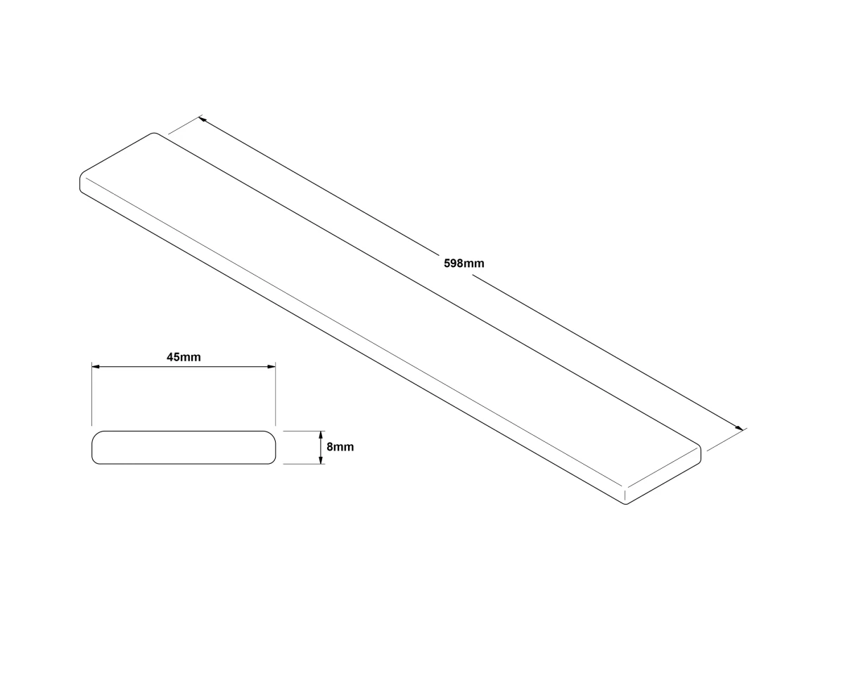 LISTWA SZKLANA CZARNA  4.5 X 59.8 cm – dekoracyjne do wnętrz – Szklane Mozaiki