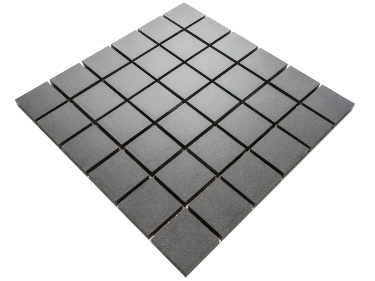 MOZAIKA GRESOWA DOBLO NERO kostka 4,8cm – dekoracyjne do wnętrz – Szklane Mozaiki