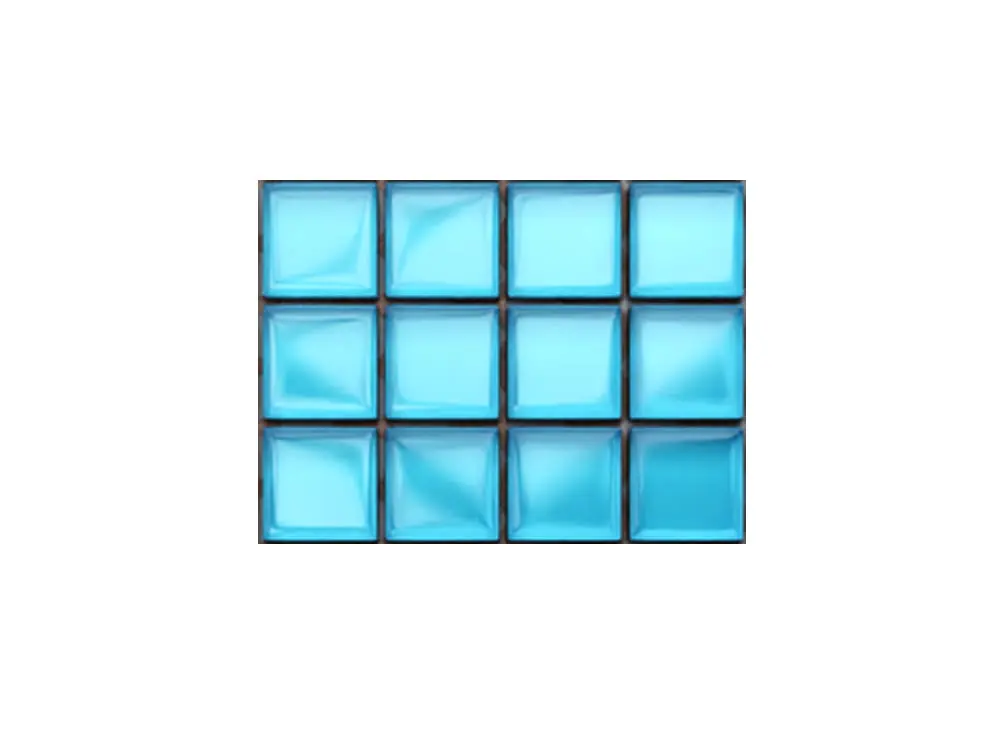 MOZAIKA SZKLANA NIEBIESKA AZUL BŁĘKITNA 30x30cm 8mm – dekoracyjne do wnętrz – Szklane Mozaiki