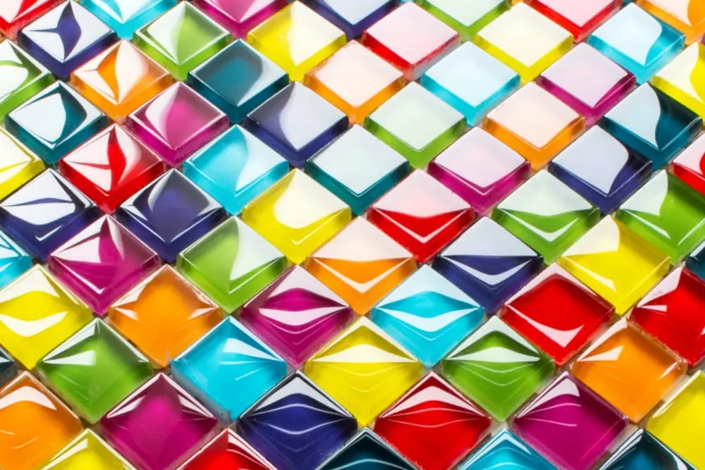 MOZAIKA SZKLANA RAINBOW MULTI-COLOR 30x30cm 8mm – dekoracyjne do wnętrz – Szklane Mozaiki