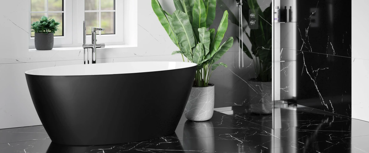 SETINA BLACK 60×120 – czarna płytka marmur połysk