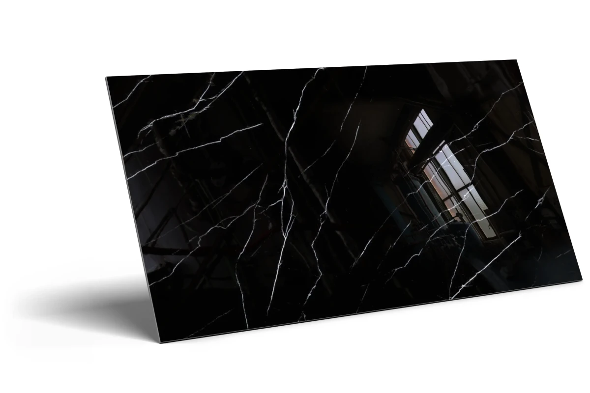 Carrara Black Poler 60×120 – czarna płytka marmur