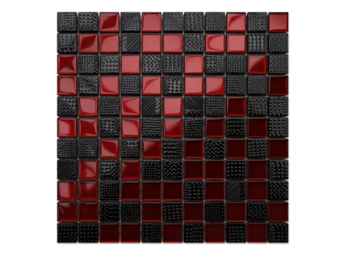 MOZAIKA SZKLANA MC-LAREN KARMAZYN CZARNA NERO 30x30cm 8mm