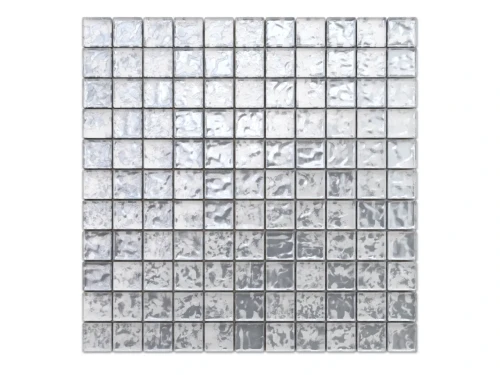 MOZAIKA SZKLANA BIAŁA SILVER FROZEN 30x30cm 8mm