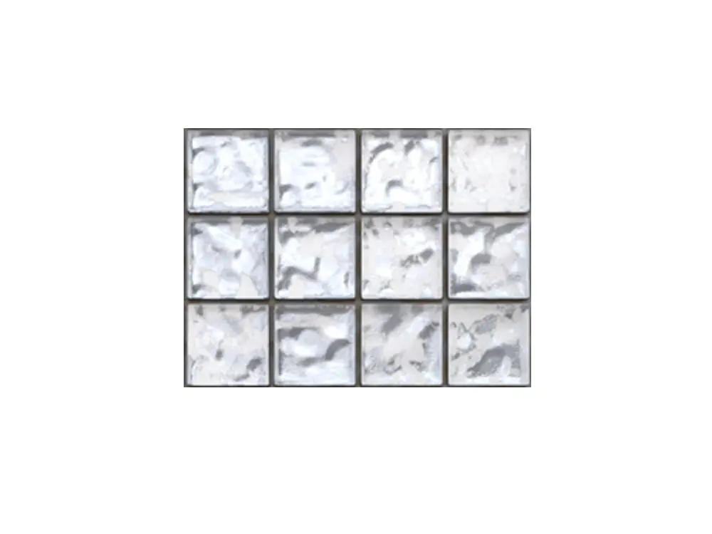 MOZAIKA SZKLANA BIAŁA SILVER FROZEN 30x30cm 8mm – dekoracyjne do wnętrz – Szklane Mozaiki