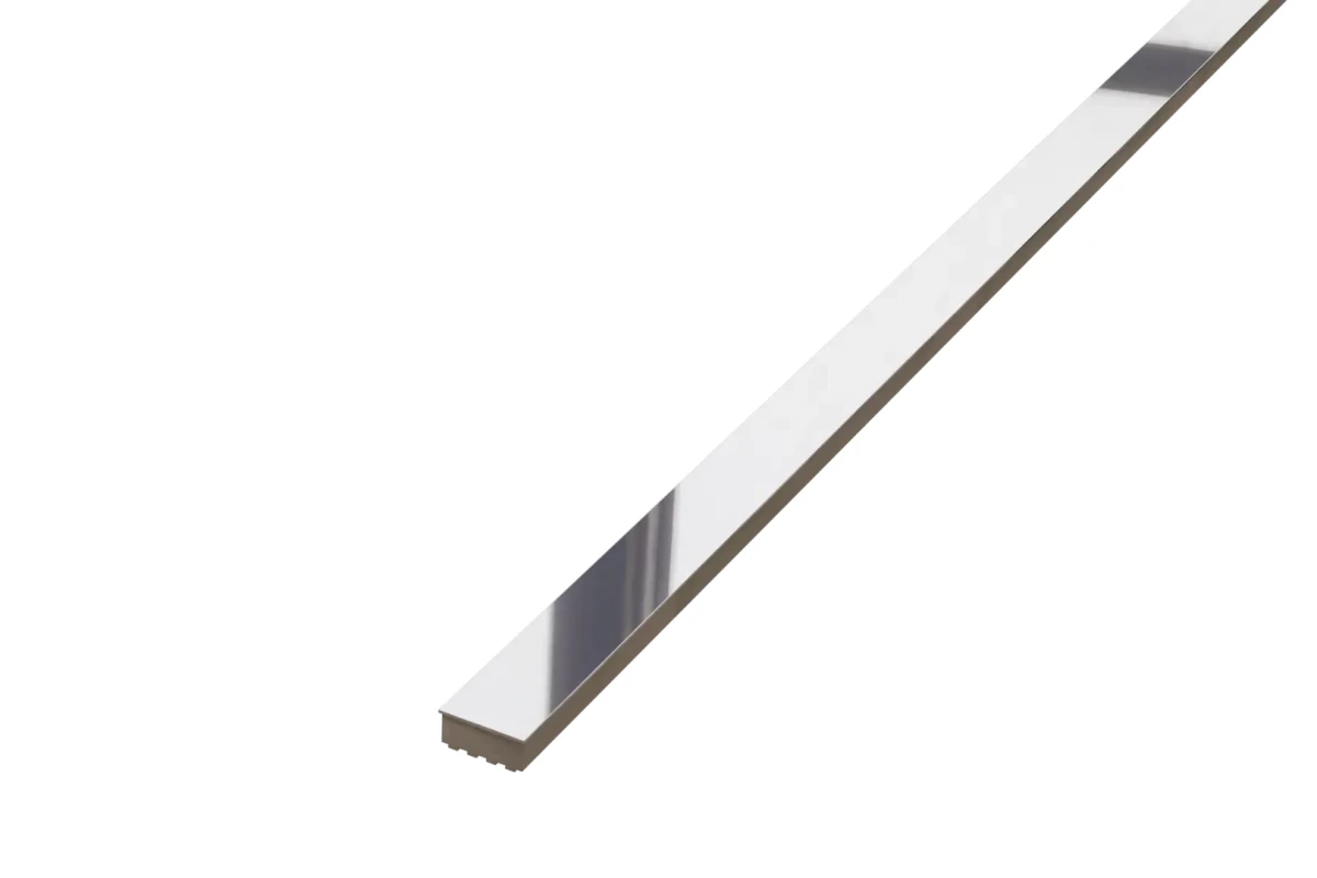 LISTWA STEEL 25 (2,0 x 89,8) POŁYSK LUSTRO – dekoracyjne do wnętrz – Szklane Mozaiki