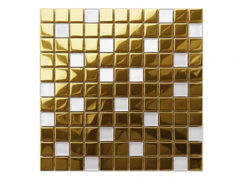 MOZAIKA SZKLANA ZŁOTA BIAŁA PERŁA SOLARIS 30x30cm 8mm