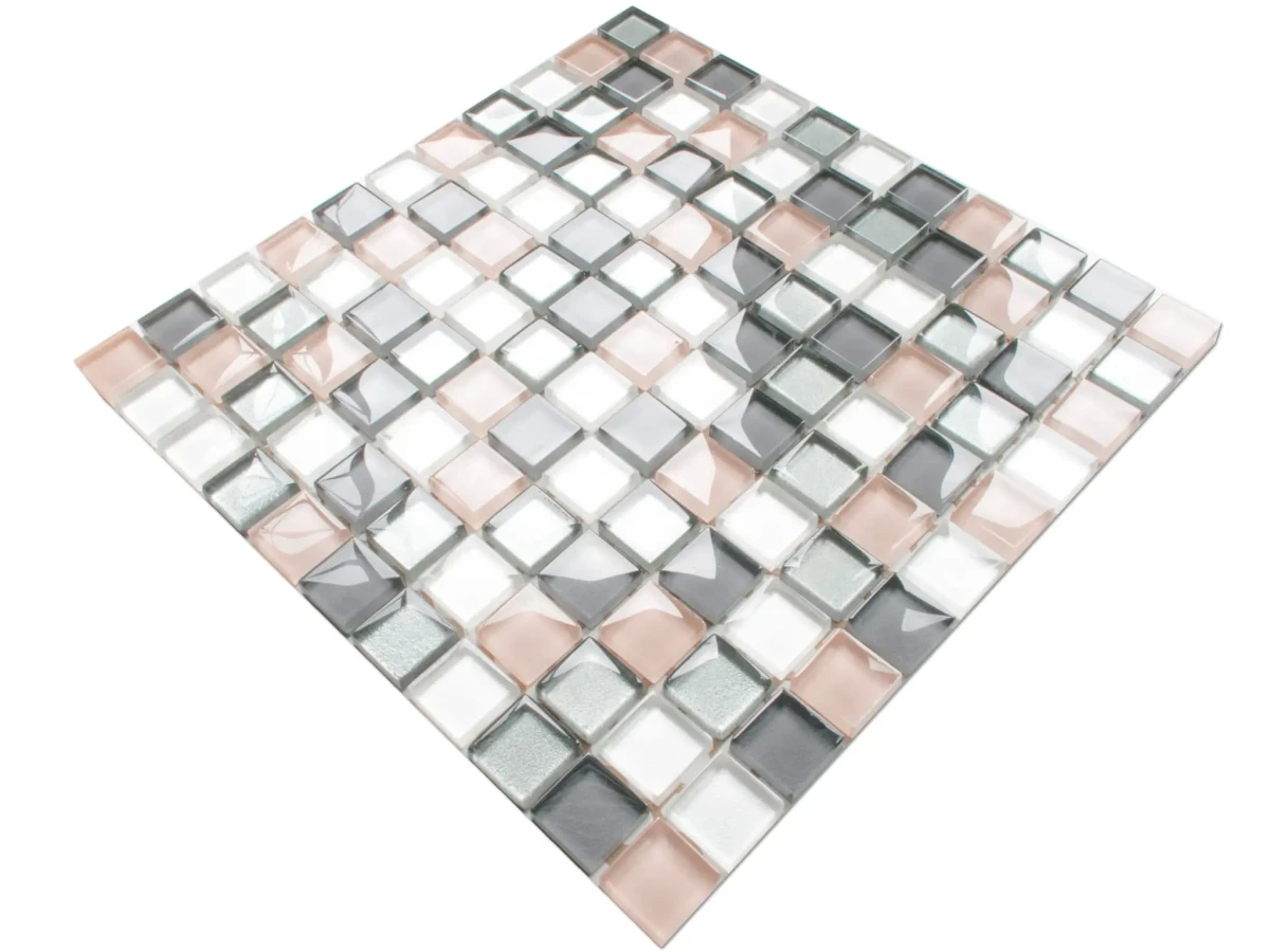 MOZAIKA SZKLANA MODERN 30x30cm 8mm   – dekoracyjne do wnętrz – Szklane Mozaiki