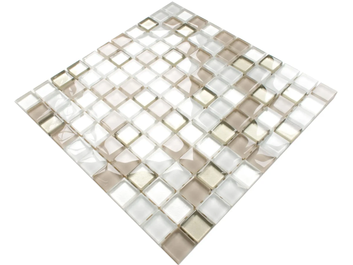 MOZAIKA SZKLANA JASPER 30x30cm 8mm – dekoracyjne do wnętrz – Szklane Mozaiki