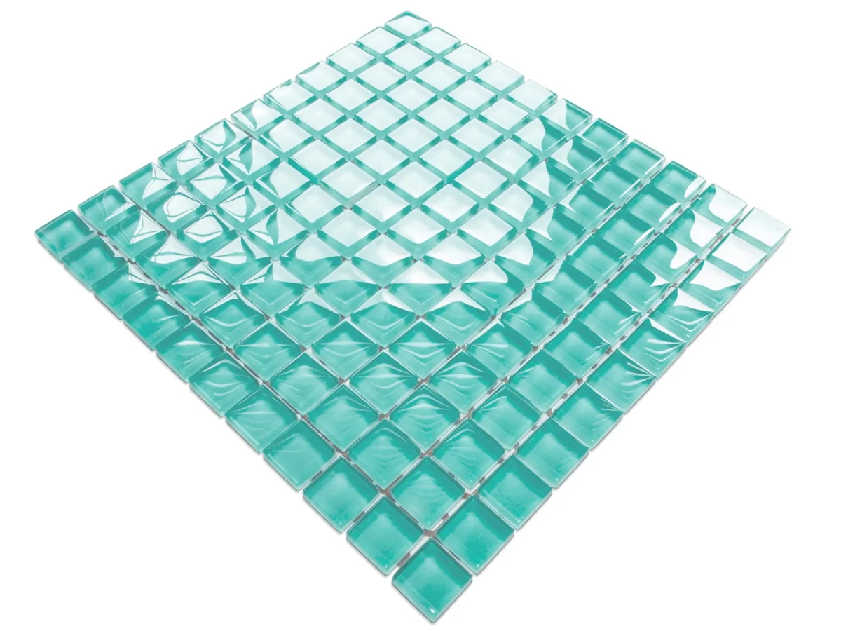MOZAIKA SZKLANA MIĘTA 30x30cm 8mm – dekoracyjne do wnętrz – Szklane Mozaiki