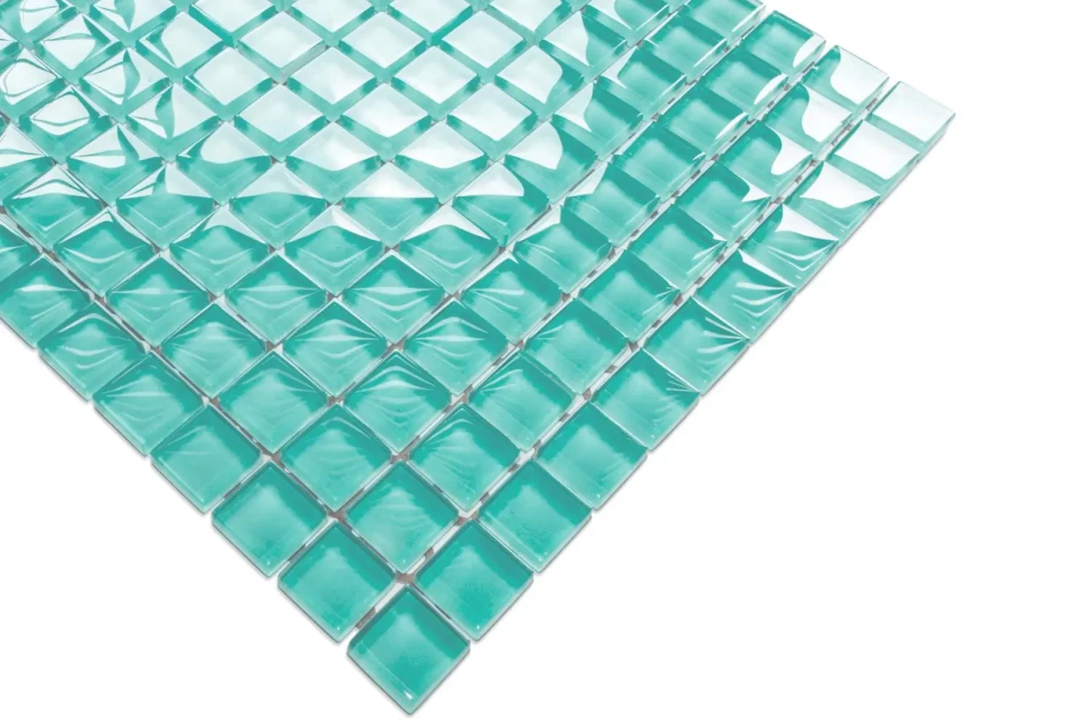 MOZAIKA SZKLANA MIĘTA 30x30cm 8mm – dekoracyjne do wnętrz – Szklane Mozaiki
