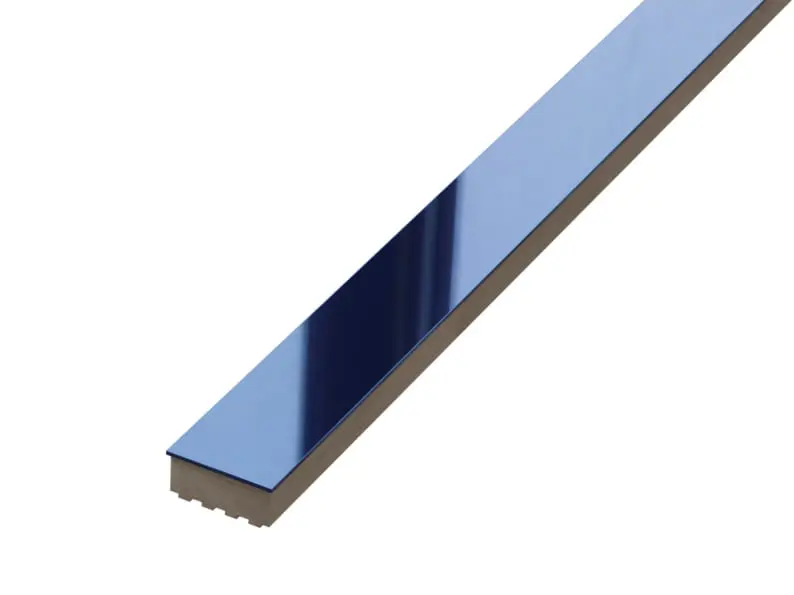 LISTWA METALOWA CERAMICZNA STEEL BLUE POŁYSK – dekoracyjne do wnętrz – Szklane Mozaiki