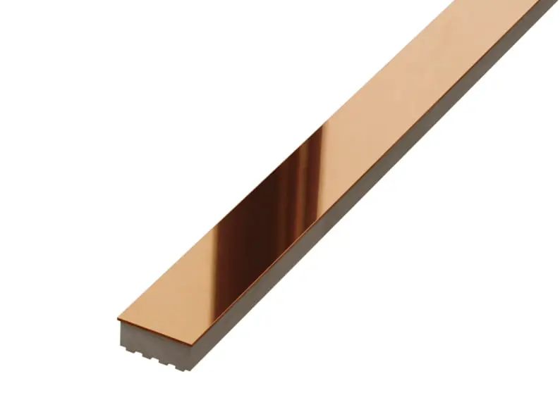 LISTWA METALOWA CERAMICZNA STEEL COPPER POŁYSK – dekoracyjne do wnętrz – Szklane Mozaiki