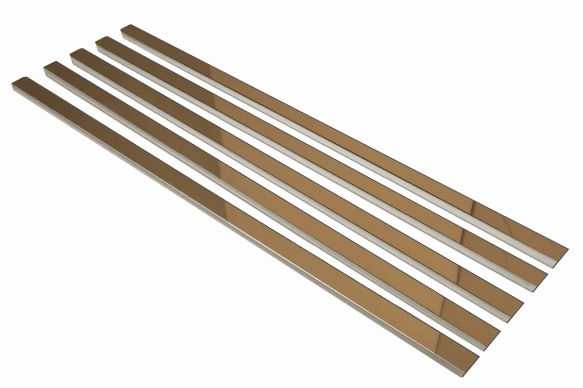 LISTWA METALOWA CERAMICZNA STEEL COPPER POŁYSK – dekoracyjne do wnętrz – Szklane Mozaiki