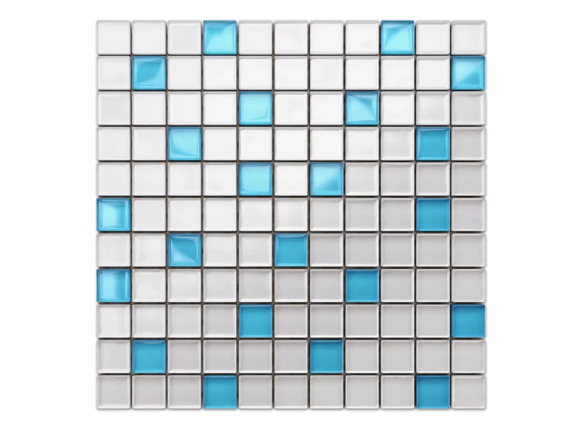MOZAIKA SZKLANA SIMPLE BLUE 30x30cm 8mm  – dekoracyjne do wnętrz – Szklane Mozaiki
