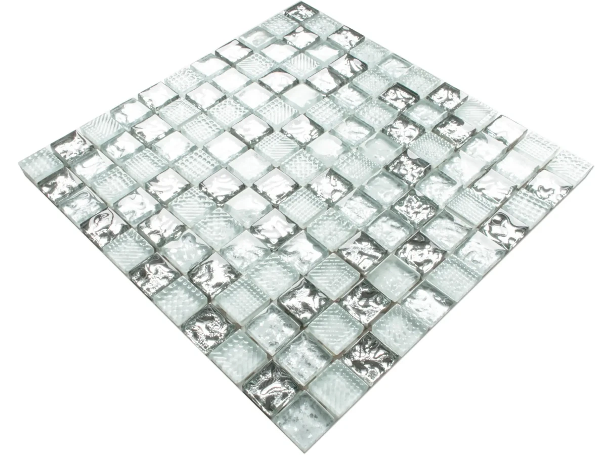 MOZAIKA SZKLANA ICEBERG 30x30cm 8mm  – dekoracyjne do wnętrz – Szklane Mozaiki