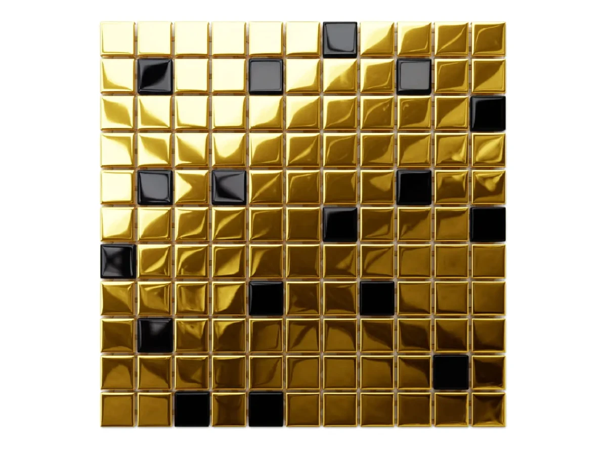 MOZAIKA SZKLANA ZŁOTA GOLD GLAMOUR 30x30cm 8mm – dekoracyjne do wnętrz – Szklane Mozaiki