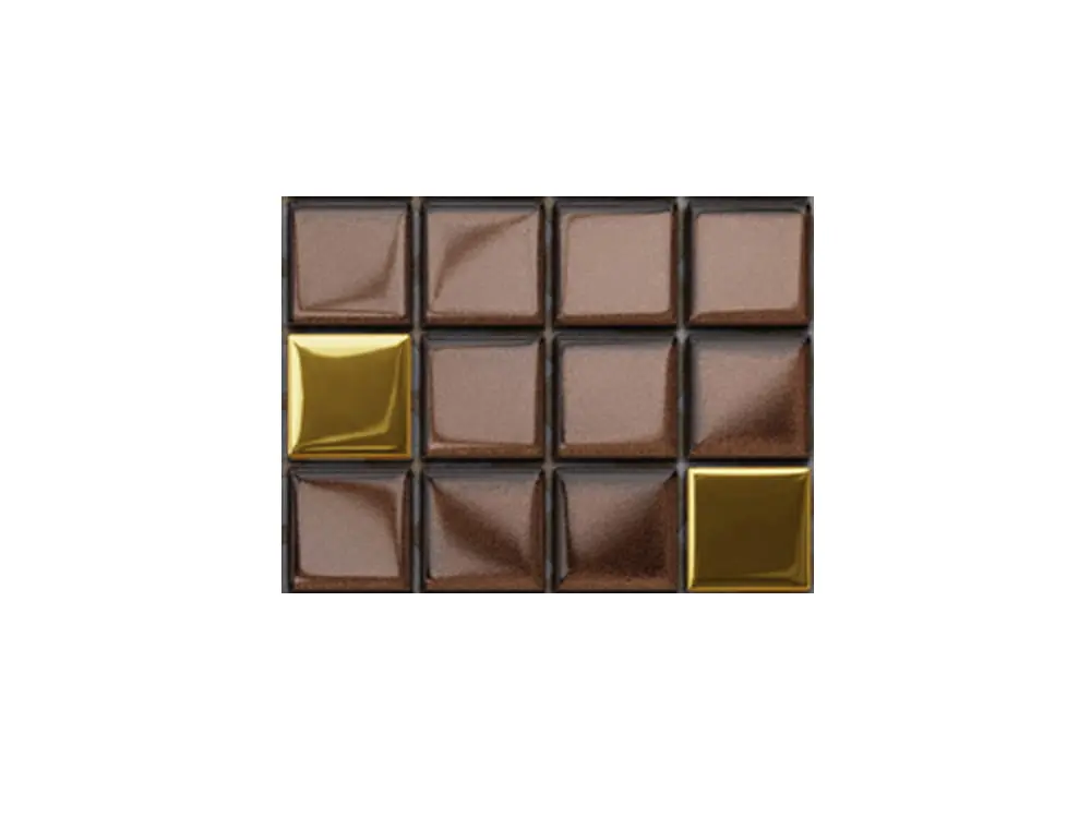 MOZAIKA SZKLANA BRĄZOWA ZŁOTA GOLD BROWN 30x30cm 6mm – dekoracyjne do wnętrz – Szklane Mozaiki