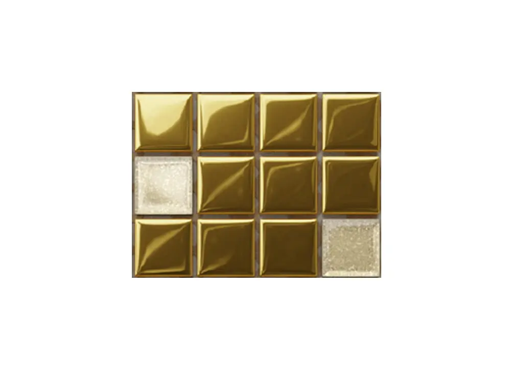 MOZAIKA SZKLANA ZŁOTA GOLD RUSH 30x30cm 8mm – dekoracyjne do wnętrz – Szklane Mozaiki