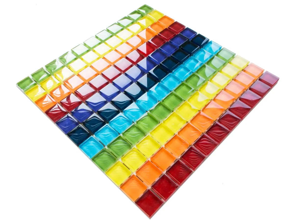 MOZAIKA SZKLANA RAINBOW RIVER 30x30cm 6mm – dekoracyjne do wnętrz – Szklane Mozaiki