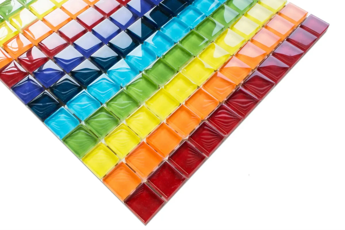 MOZAIKA SZKLANA RAINBOW RIVER 30x30cm 6mm – dekoracyjne do wnętrz – Szklane Mozaiki