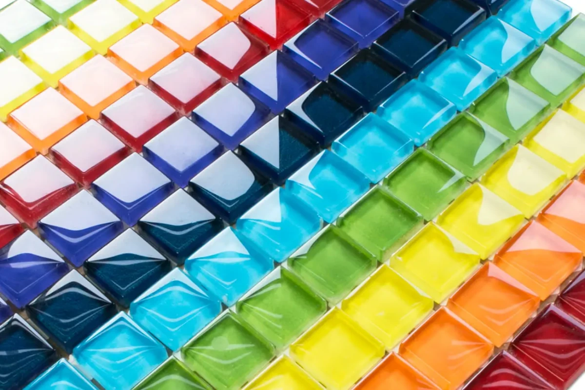 MOZAIKA SZKLANA RAINBOW RIVER 30x30cm 6mm – dekoracyjne do wnętrz – Szklane Mozaiki