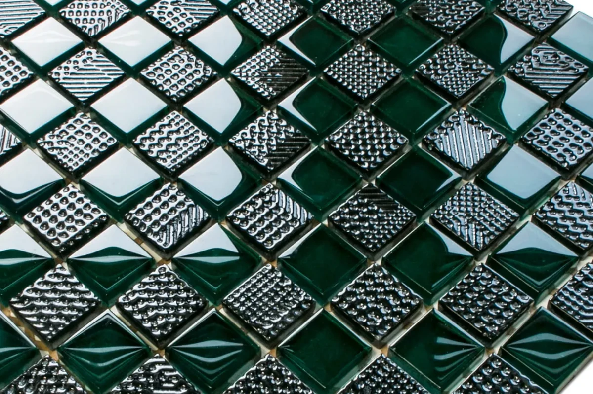 MOZAIKA SZKLANA KONGO 30x30cm 8mm – dekoracyjne do wnętrz – Szklane Mozaiki
