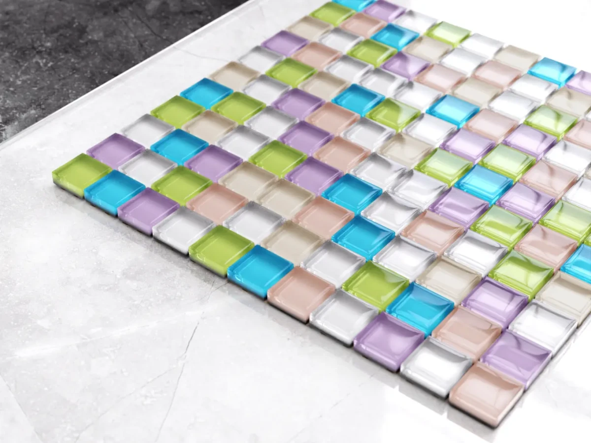 MOZAIKA SZKLANA RAINBOW LIGHT 30x30cm 6mm – dekoracyjne do wnętrz – Szklane Mozaiki