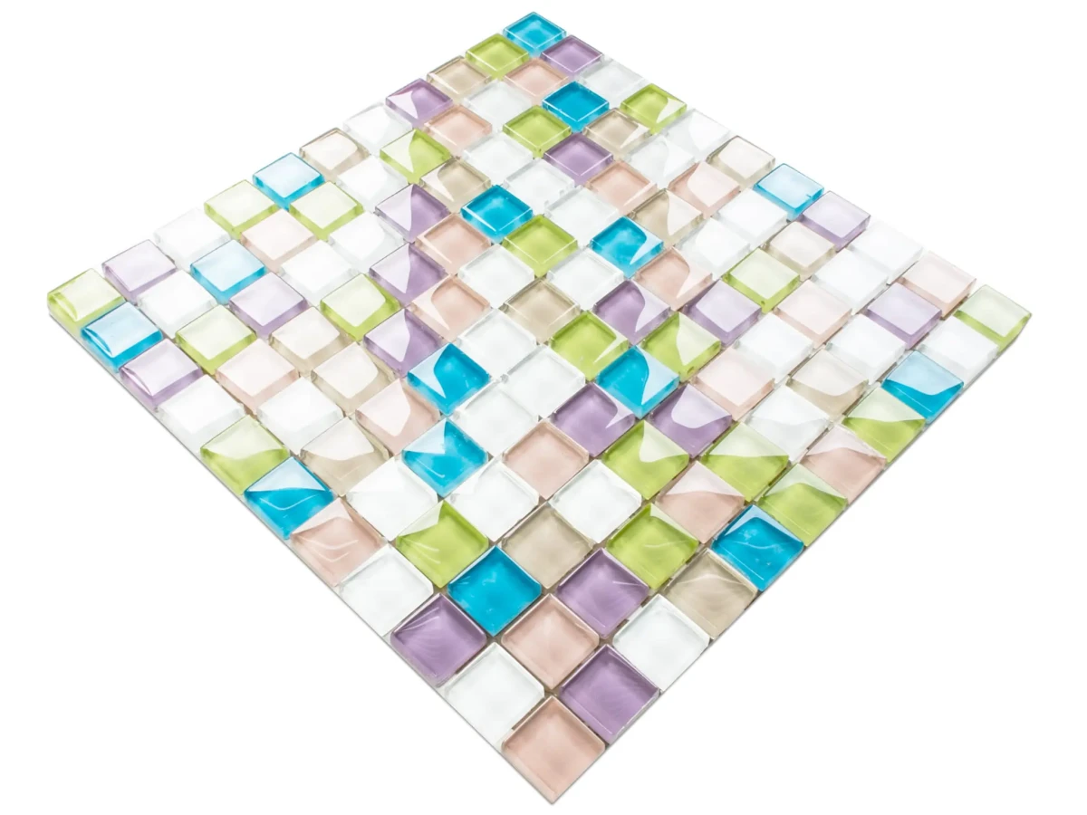MOZAIKA SZKLANA RAINBOW LIGHT 30x30cm 6mm – dekoracyjne do wnętrz – Szklane Mozaiki