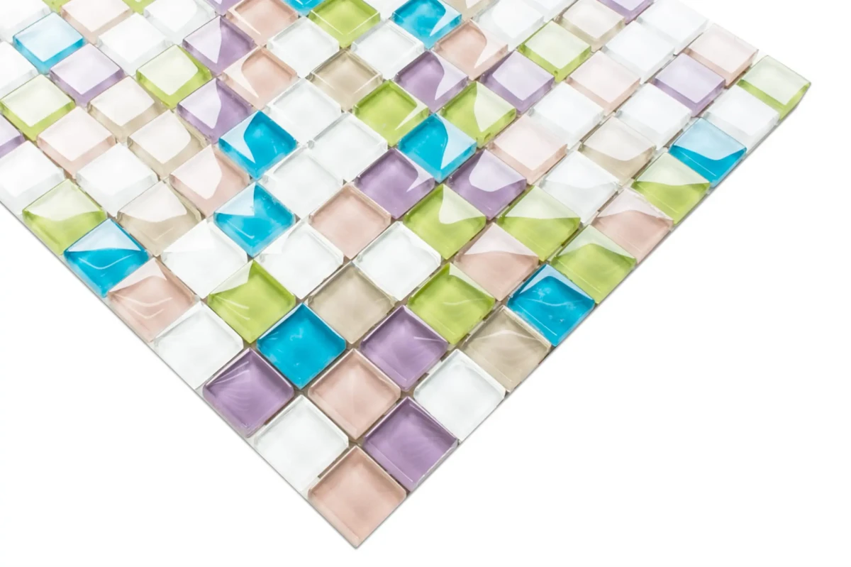 MOZAIKA SZKLANA RAINBOW LIGHT 30x30cm 6mm – dekoracyjne do wnętrz – Szklane Mozaiki