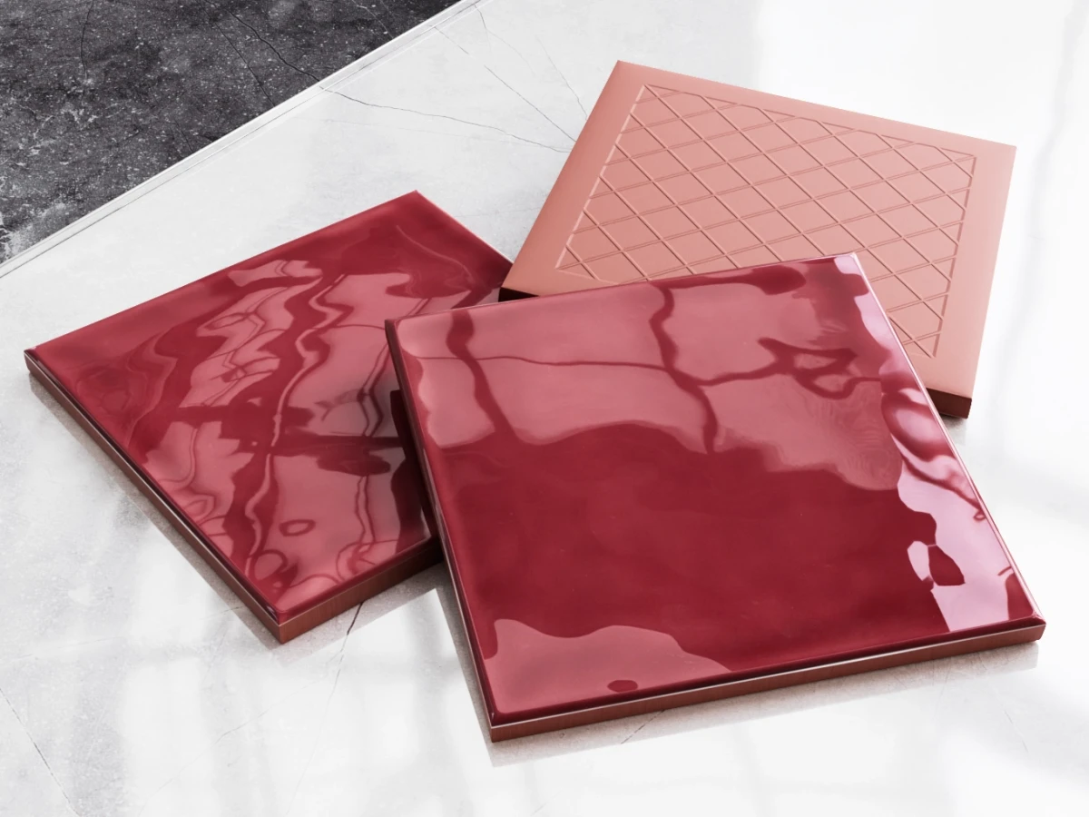 Płytka Chic Carmin 15×15 bordowa w połysku
