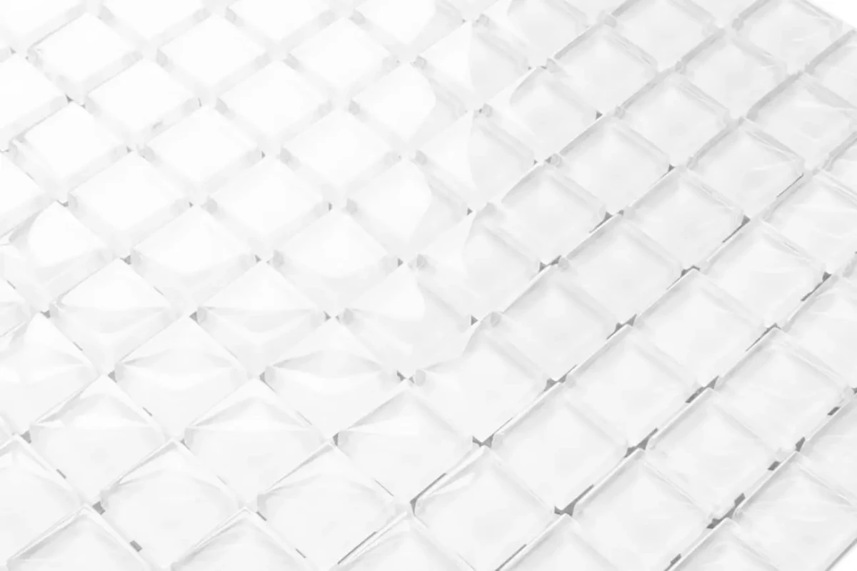 MOZAIKA SZKLANA BIAŁA SUPER WHITE 30x30cm 8mm – dekoracyjne do wnętrz – Szklane Mozaiki