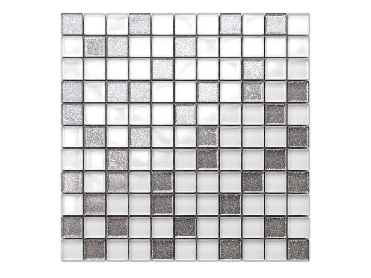 MOZAIKA SZKLANA PURE CRYSTAL 30x30cm 6mm – dekoracyjne do wnętrz – Szklane Mozaiki