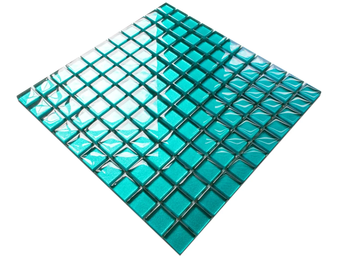 MOZAIKA SZKLANA NIEBIESKA DEEP BLUE 30x30cm 8mm – dekoracyjne do wnętrz – Szklane Mozaiki