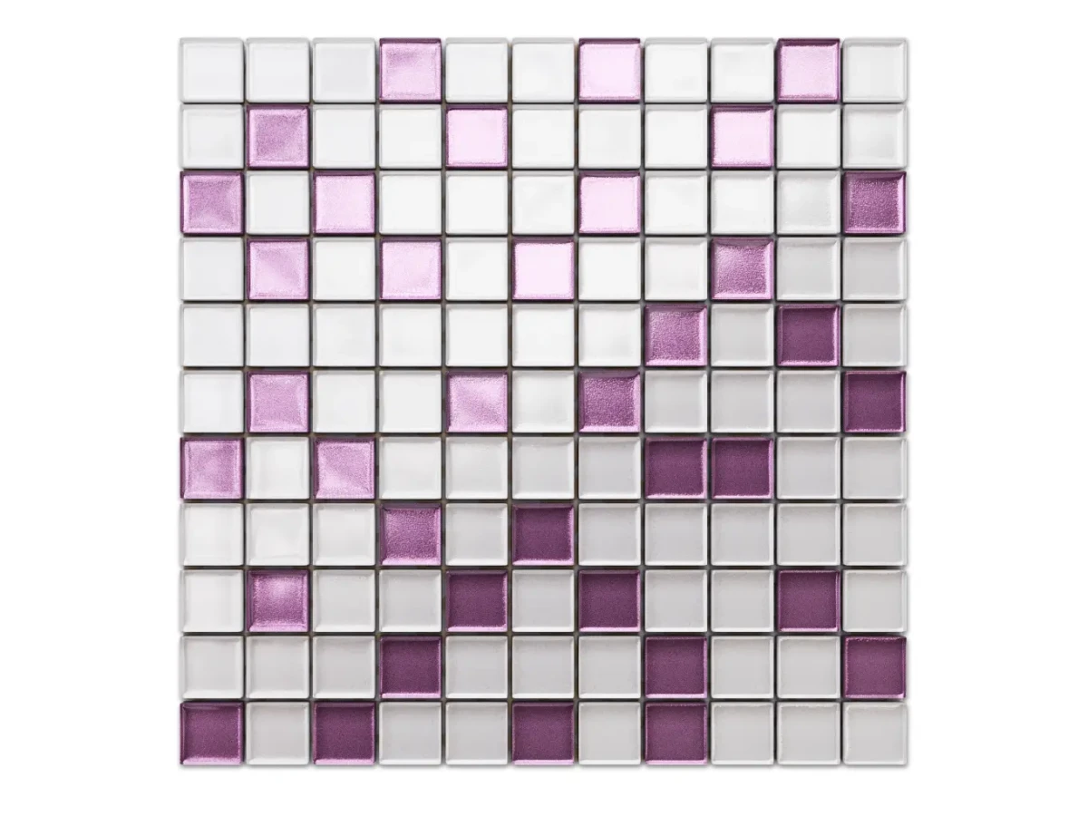 MOZAIKA SZKLANA LILAC ORCHID 30x30cm 8mm – dekoracyjne do wnętrz – Szklane Mozaiki