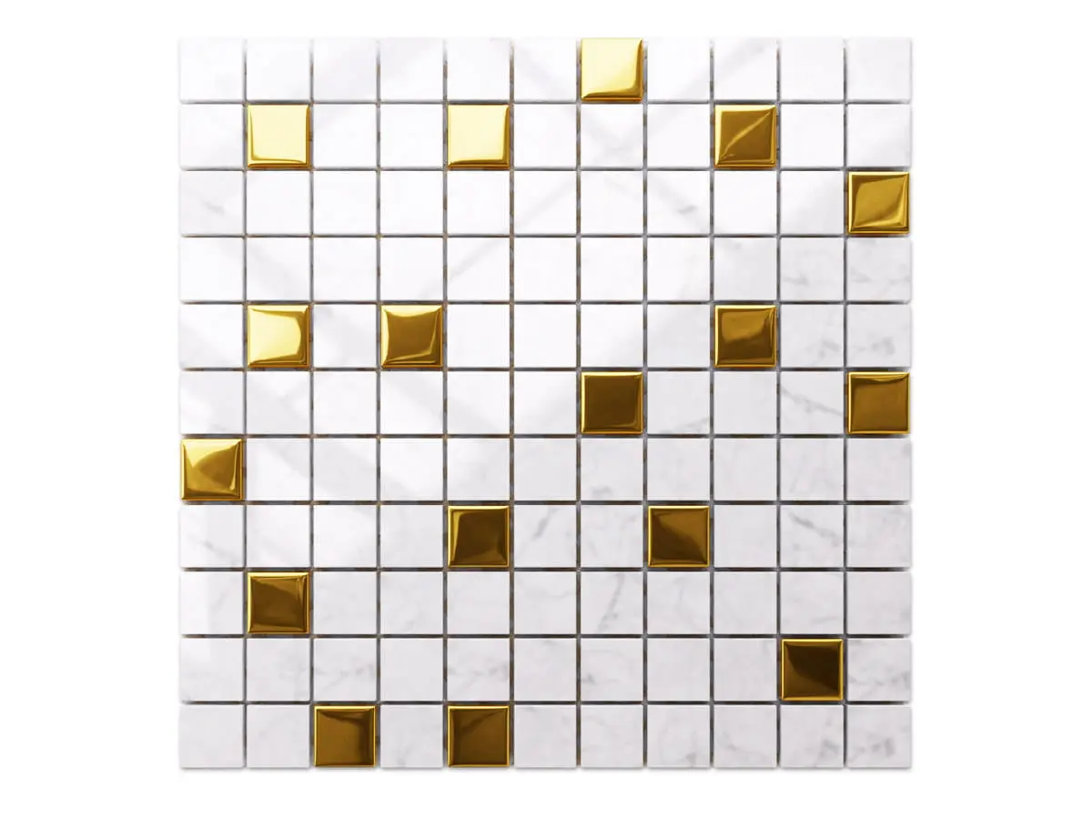 mozaika szklana marmur Golden Marble 30x30cm 8 mm - sklep Szklane Mozaiki