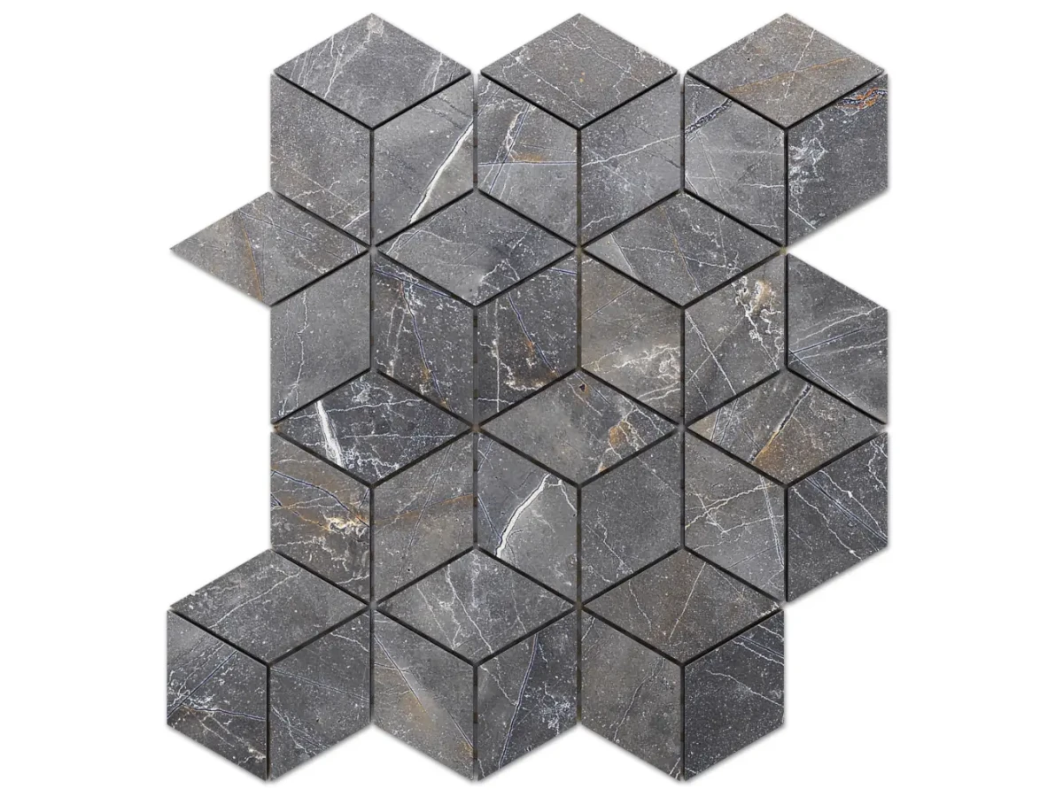 MOZAIKA GRESOWA DIAMOND ROMB SHINESTONE – dekoracyjne do wnętrz – Szklane Mozaiki
