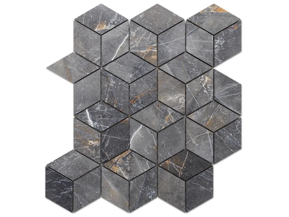 MOZAIKA GRESOWA DIAMOND ROMB SHINESTONE – dekoracyjne do wnętrz – Szklane Mozaiki