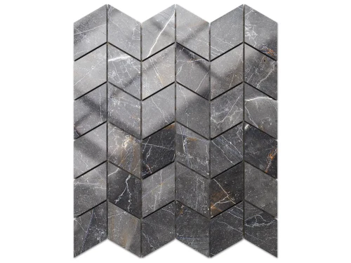 MOZAIKA GRESOWA CHEVRON ROMB SHINESTONE
