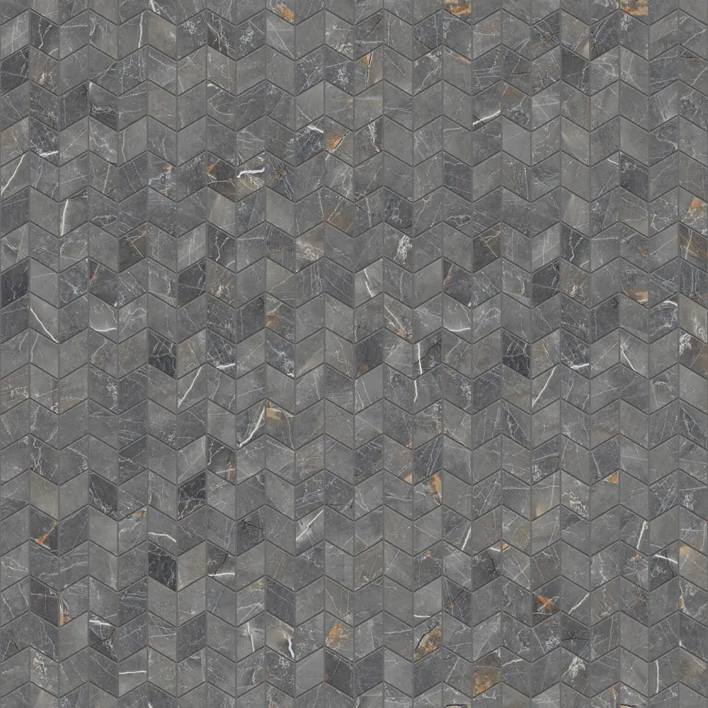 MOZAIKA GRESOWA CHEVRON ROMB SHINESTONE – dekoracyjne do wnętrz – Szklane Mozaiki