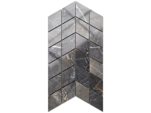 MOZAIKA GRESOWA DOUBLE CHEVRON ROMB SHINESTONE